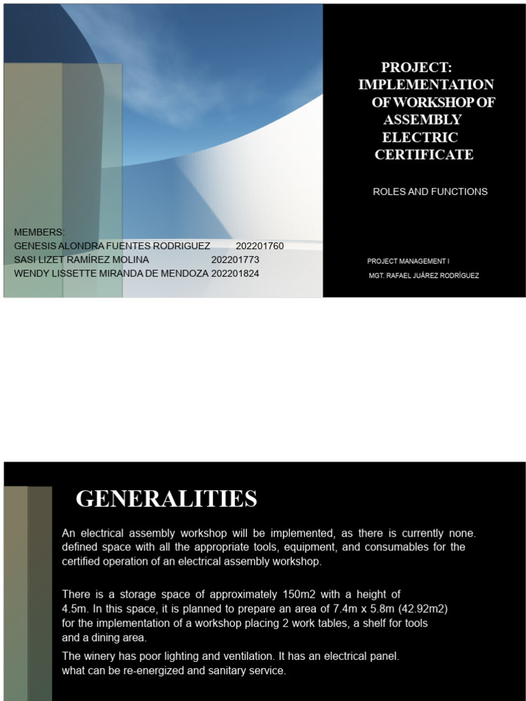 Electrical Assembly Workshop Project Plan | PDF | Budget | Electrician