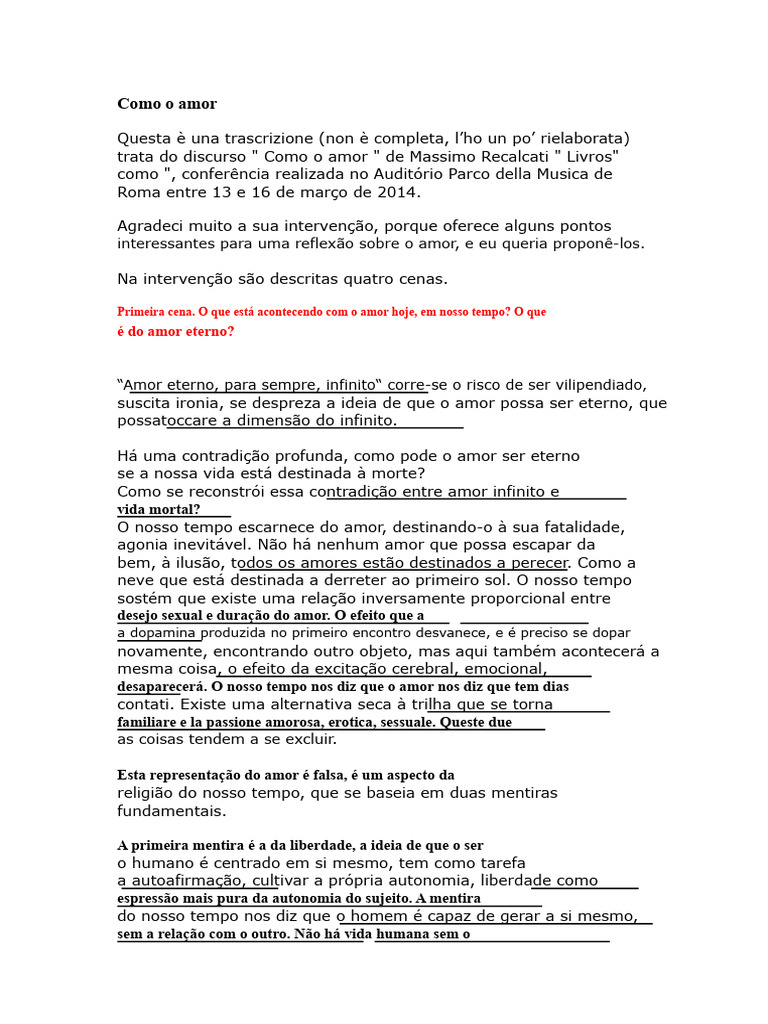 Reflexões sobre o Amor e suas Verdades | PDF | Amor | Destino