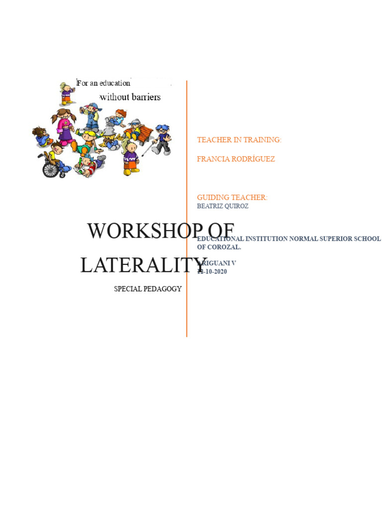 Workshop On Laterality Special Education, LKDDFK | PDF | Lateralization ...