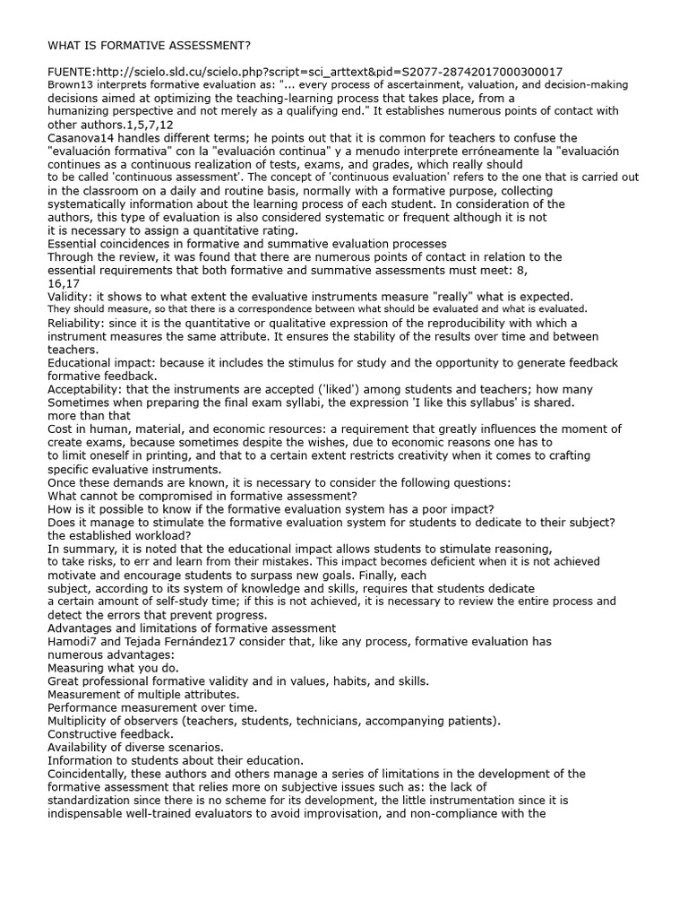 Understanding Formative Assessment Methods | PDF | Educational ...