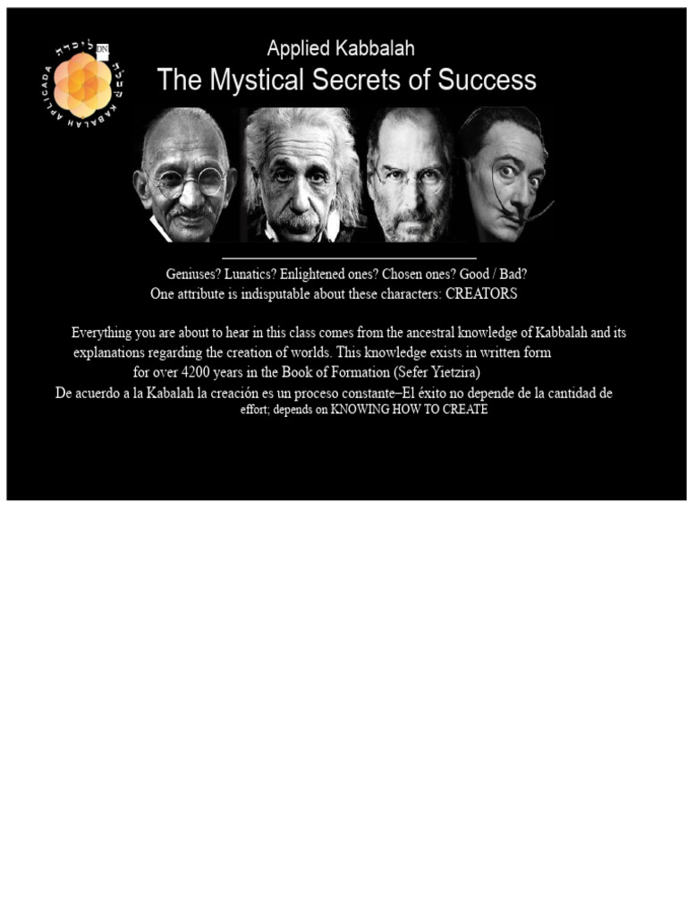 Kabbalah Mystical Secrets of Success | PDF | Kabbalah | Kabbalistic ...