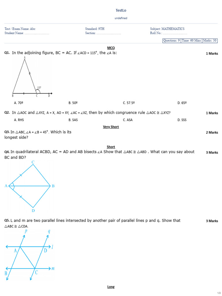 ABC 9th Mathematics | PDF | Euclid | Euclidean Geometry