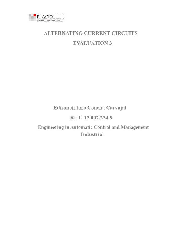 Alternating Current Circuit Analysis | PDF | Ac Power | Electrical Network