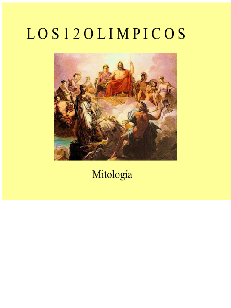 Los 12 Dioses Olímpicos de Grecia | PDF | Doce olímpicos | Hera