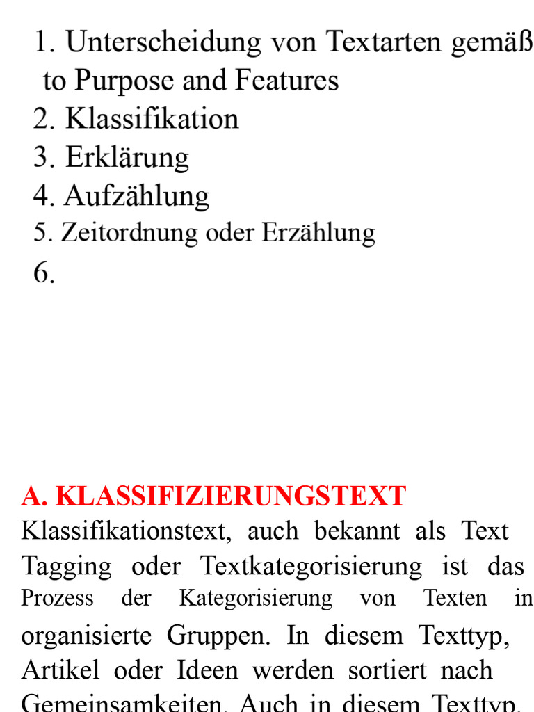 Textarten Nach Zweck Und Merkmalen Unterscheiden | PDF