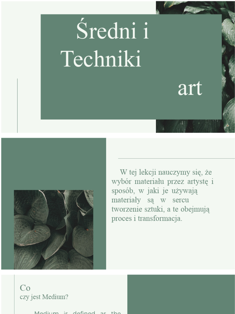 Medium I Techniki | PDF