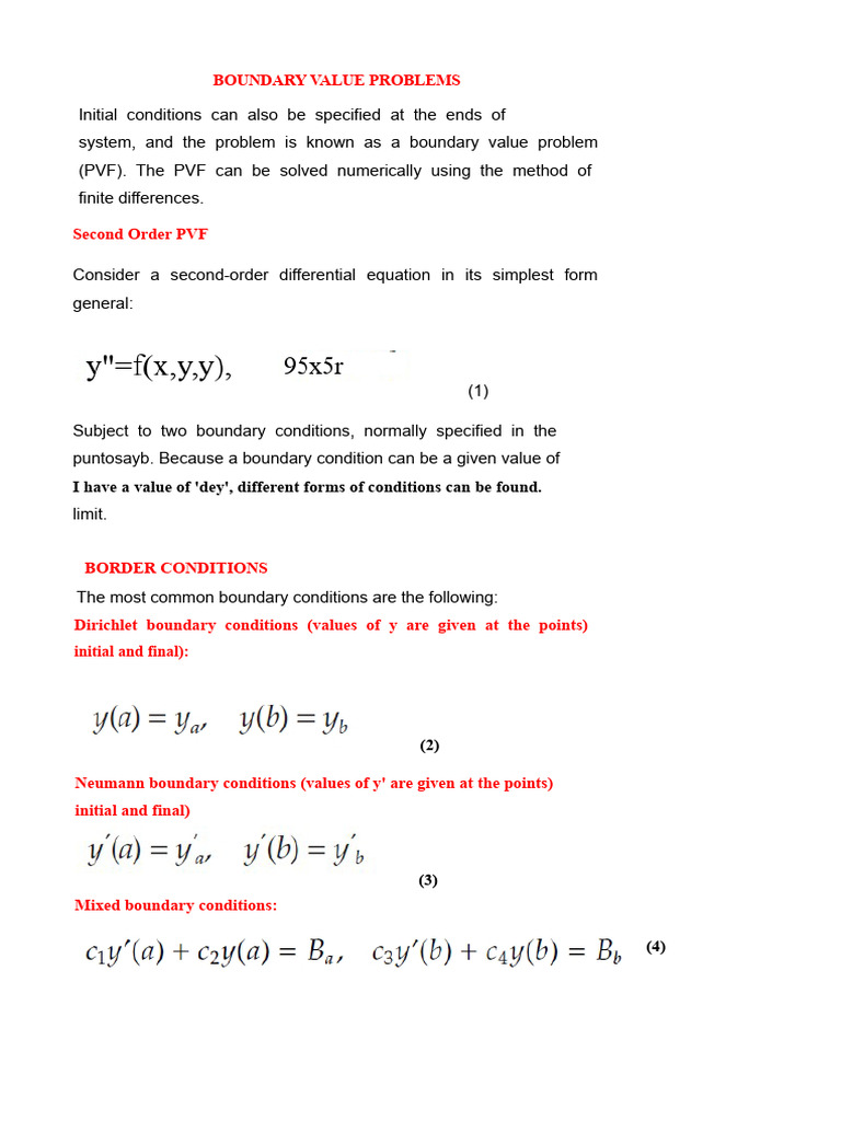 Boundary Value Problems and Solutions | PDF | Finite Difference ...