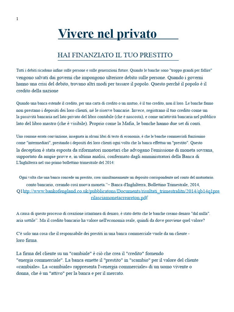 Vivere Nel Privato | PDF