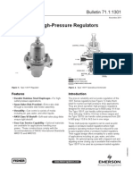 1301 Series High-Pressure Regulators: Bulletin 71.1:1301