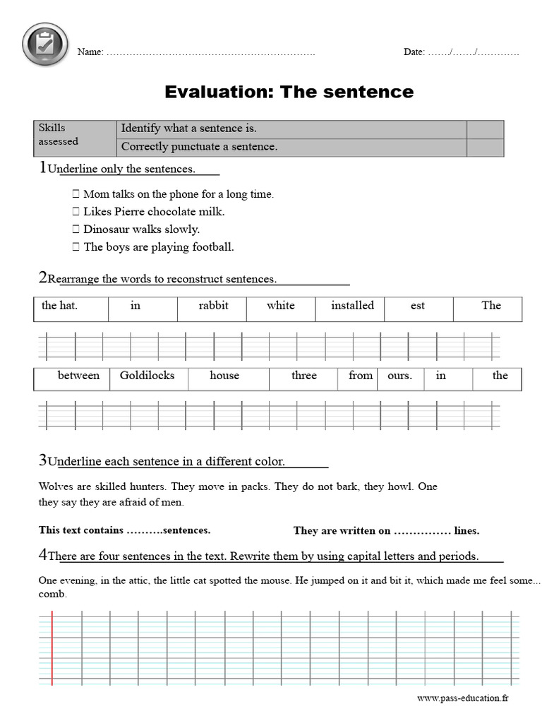 Sentence Structure and Punctuation Guide | PDF