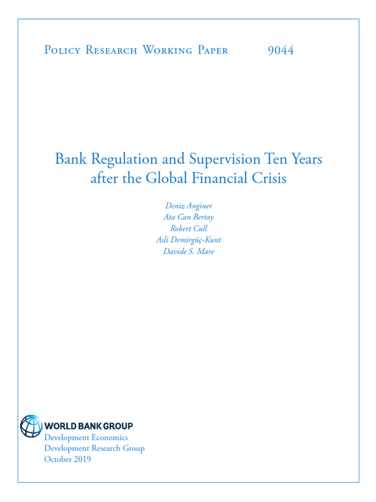 Bank Regulation Post-Financial Crisis Analysis | PDF | Capital ...