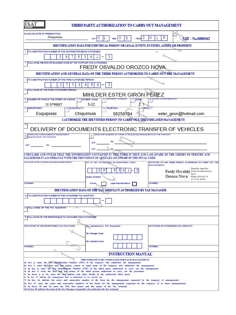 Third Party Authorization Form Guide | PDF | Taxpayer | Payments