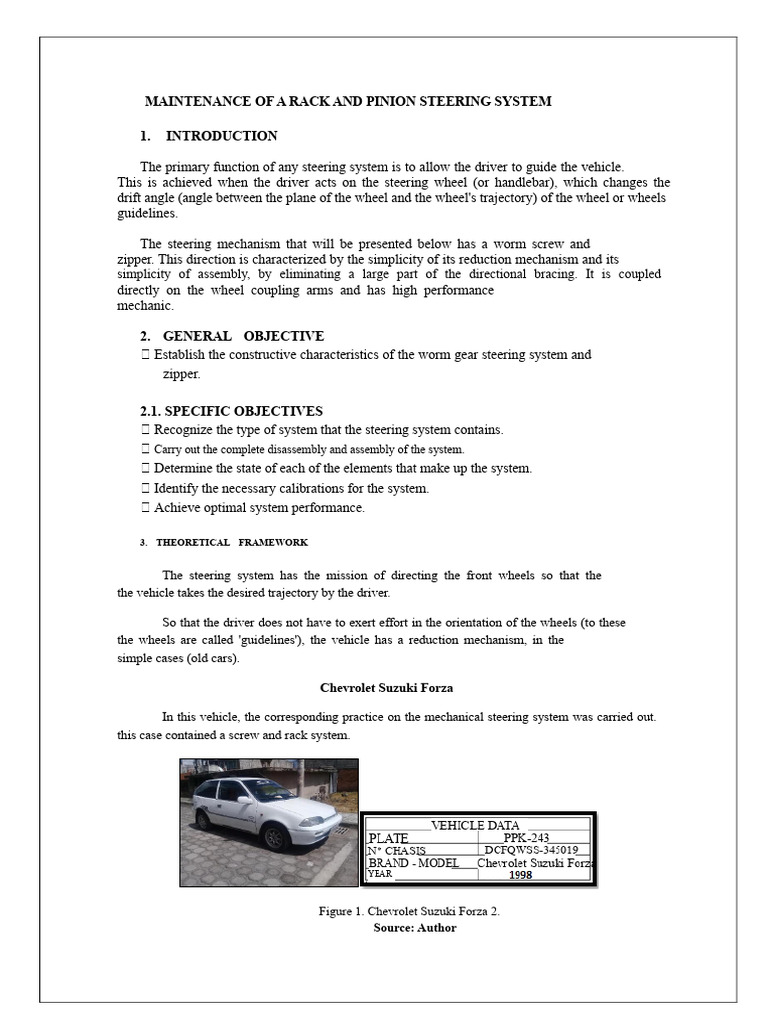 Rack and Pinion Steering Maintenance Guide | PDF | Steering | Gear