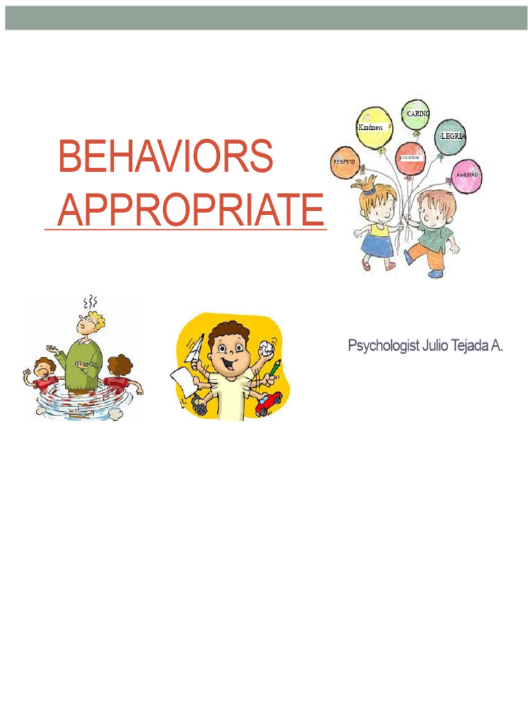 Understanding Appropriate vs. Disruptive Behaviors | PDF ...