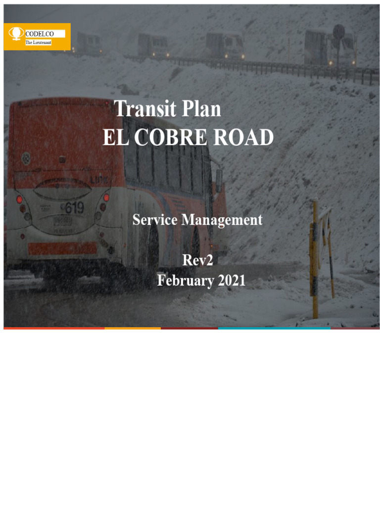 El Cobre Road Transit Plan Overview | PDF | Vehicles | Transport ...