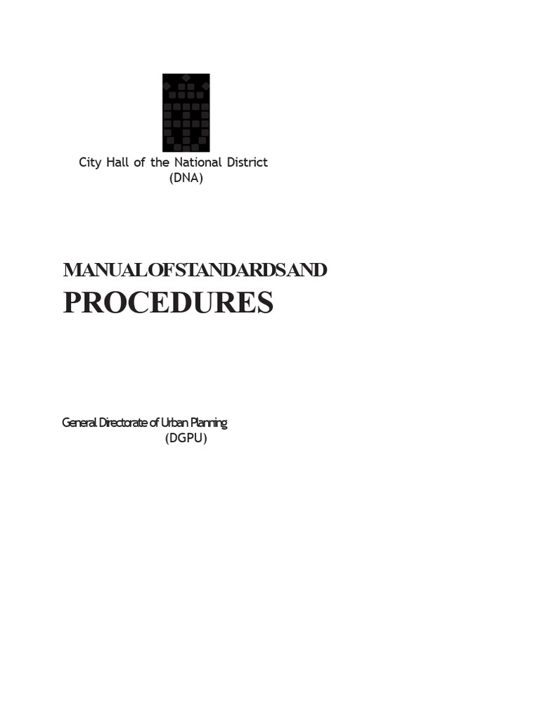 Urban Planning Standards Manual | PDF | Specification (Technical ...