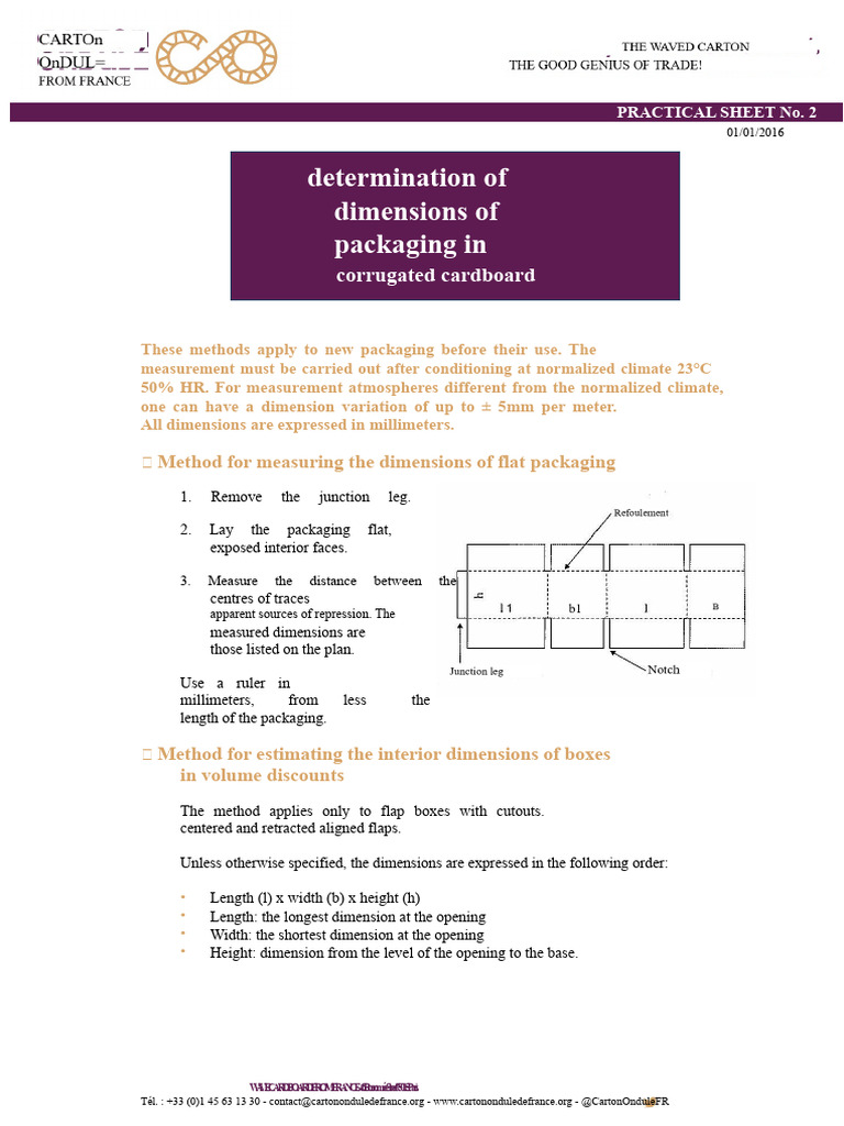Measuring Dimensions of Cardboard Packaging | PDF | Length