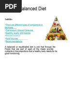 Balanced Diet Chart Overview | PDF