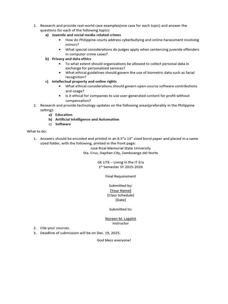 GE LITE Final Requirement | PDF