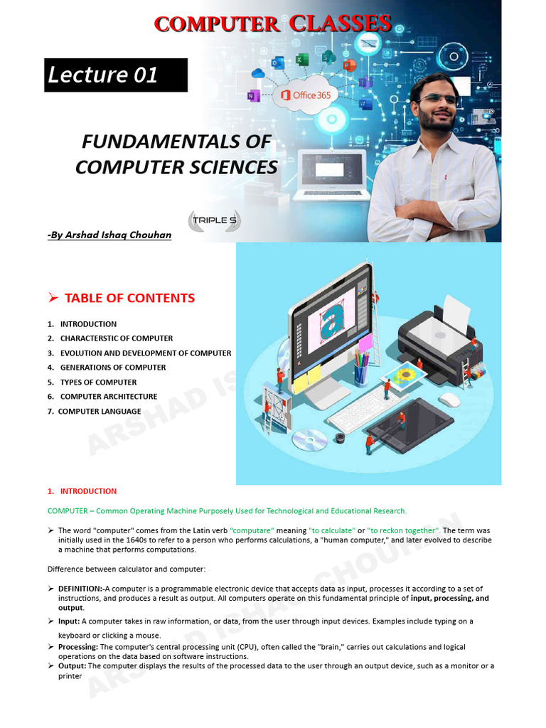 Fundamentals of Computer Science Overview | PDF | Central Processing ...