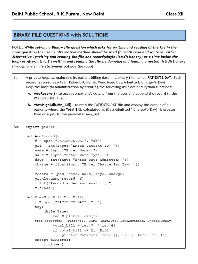 Binary File Operations in Python | PDF | Parameter (Computer ...