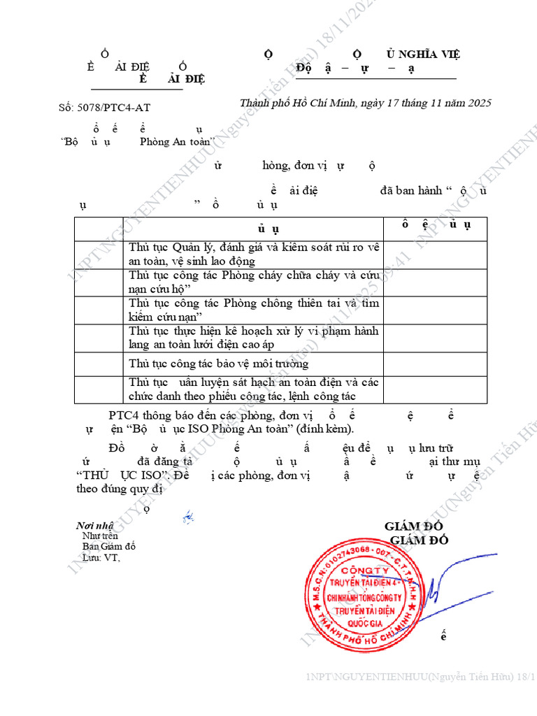5078-Ptc4 VB Trien Khai Bo Iso An Toàn | PDF
