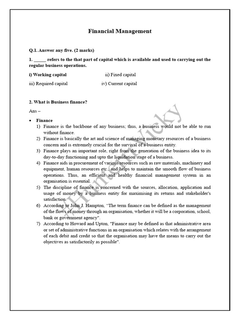 Understanding Business Finance Essentials | PDF | Capital Structure ...