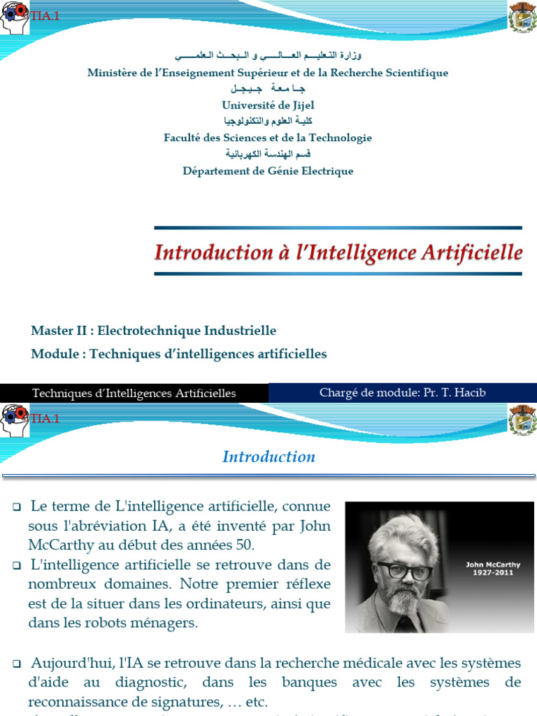 Introduction aux Techniques d'IA | PDF | Intelligence artificielle ...
