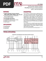 Features Descriptio: LTC1546 Software-Selectable Multiprotocol Transceiver With Termination