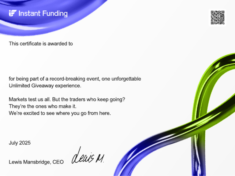 Unlimited Giveaway Event Certificate | PDF