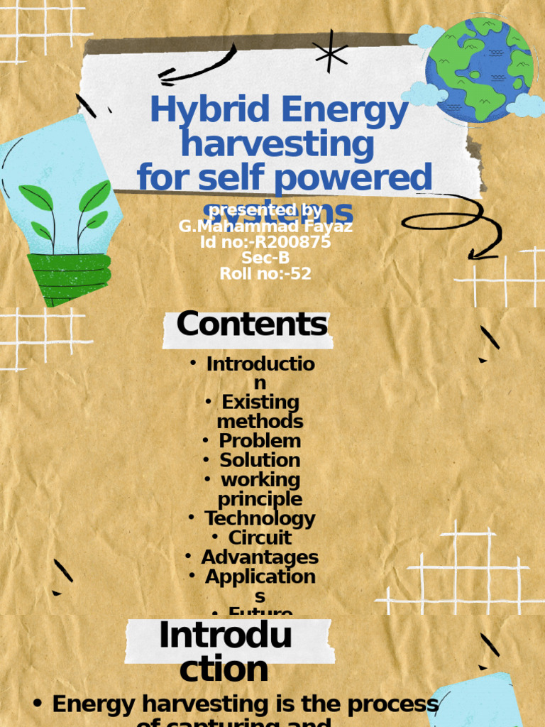 Hybrid Energy Harvesting Systems | PDF | Solar Power | Sustainable ...