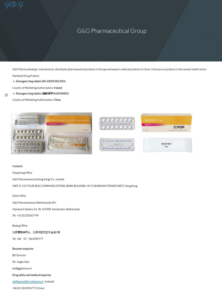 G&G Pharma: Women's Health Products | PDF