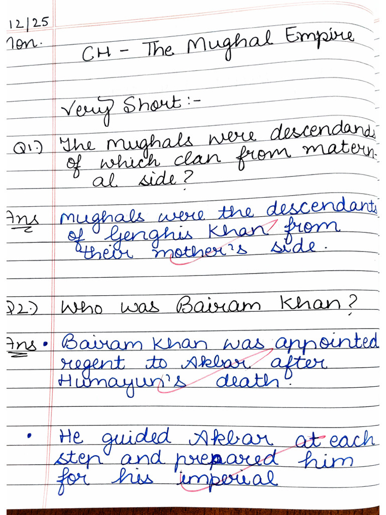 The Mughal Empire - Notes | PDF