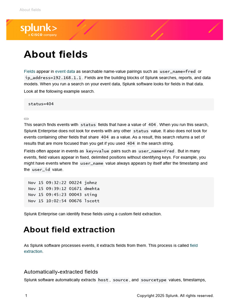 Understanding Splunk Field Extraction | PDF | Regular Expression ...