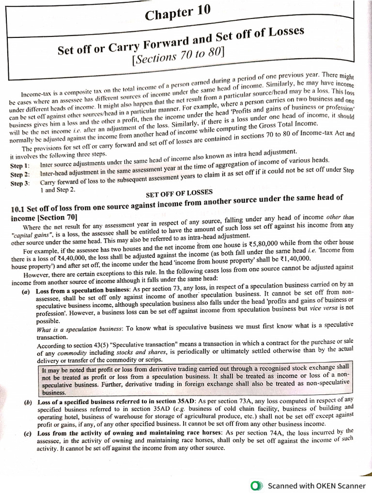 Set Off and CF 2025 | PDF