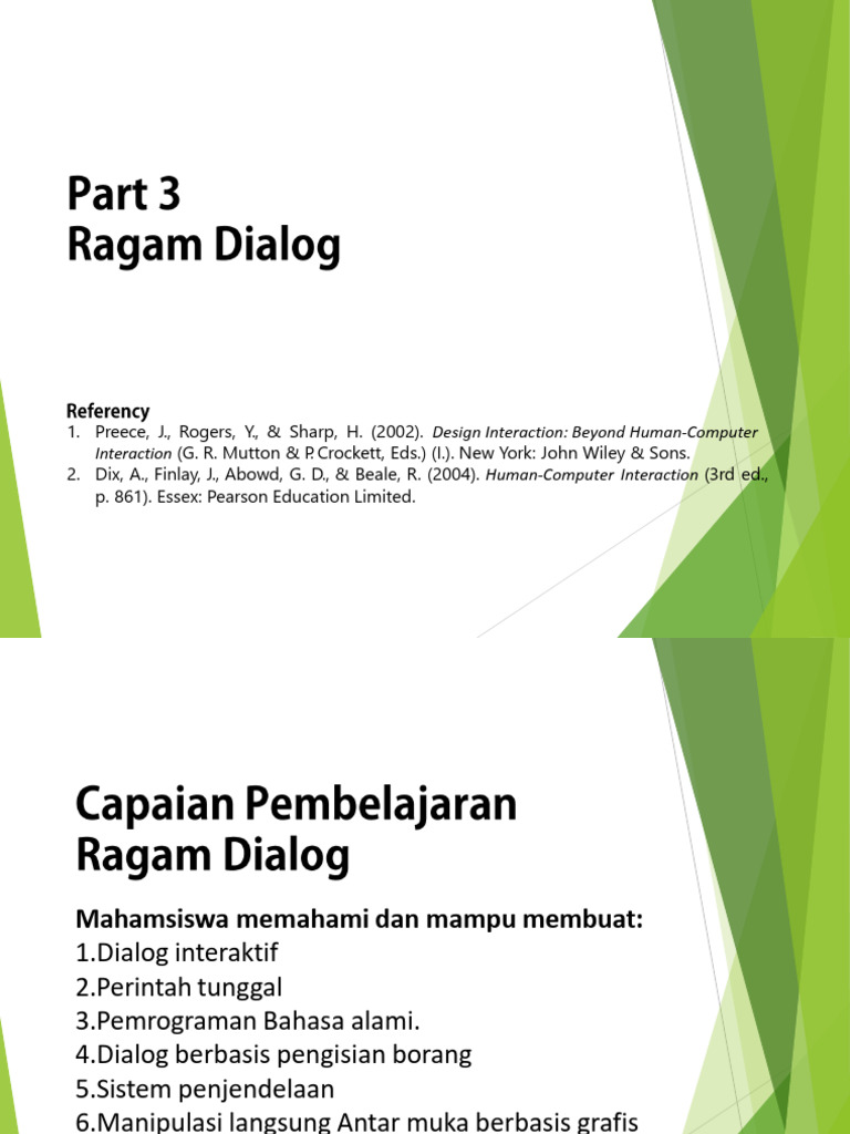 Ragam Dialog dalam Interaksi Manusia-Komputer | PDF