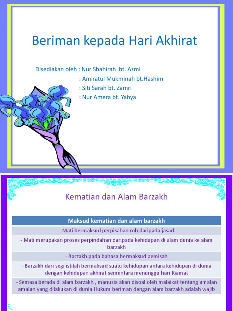 Beriman Kepada Hari Akhirat
