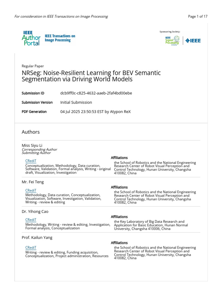 Noise-Resilient BEV Segmentation Model | PDF | Image Segmentation ...
