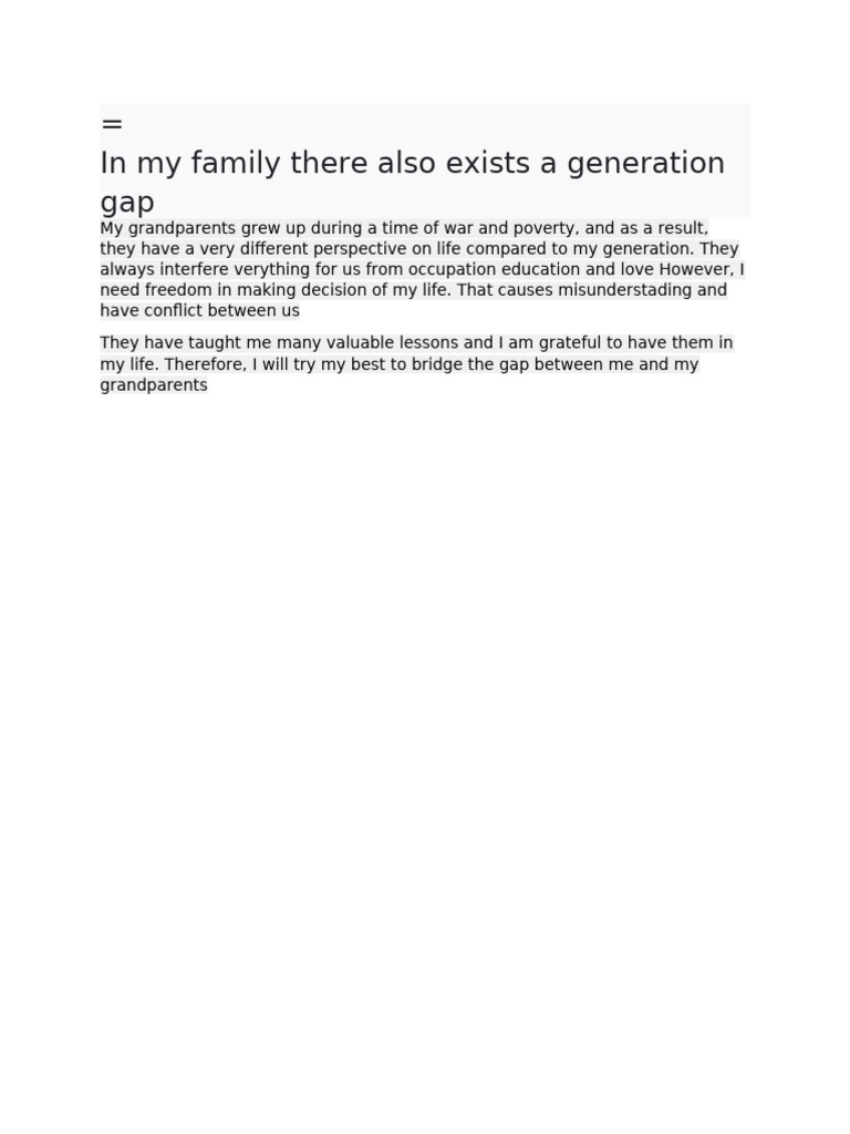 Bridging the Generation Gap in Families | PDF