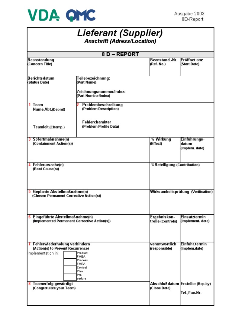 8d Formular