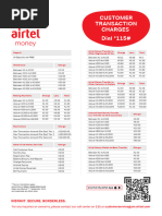 Airtel Money Withdrawal Charges 2025 PDF