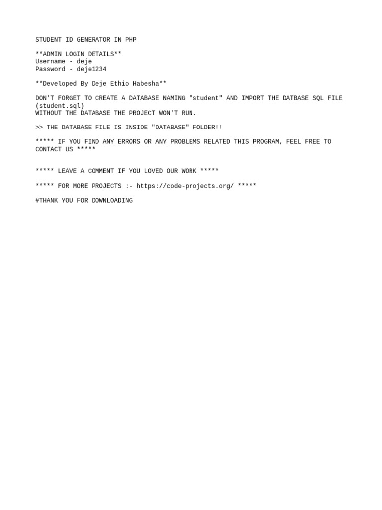 Read Me First !!!! | PDF