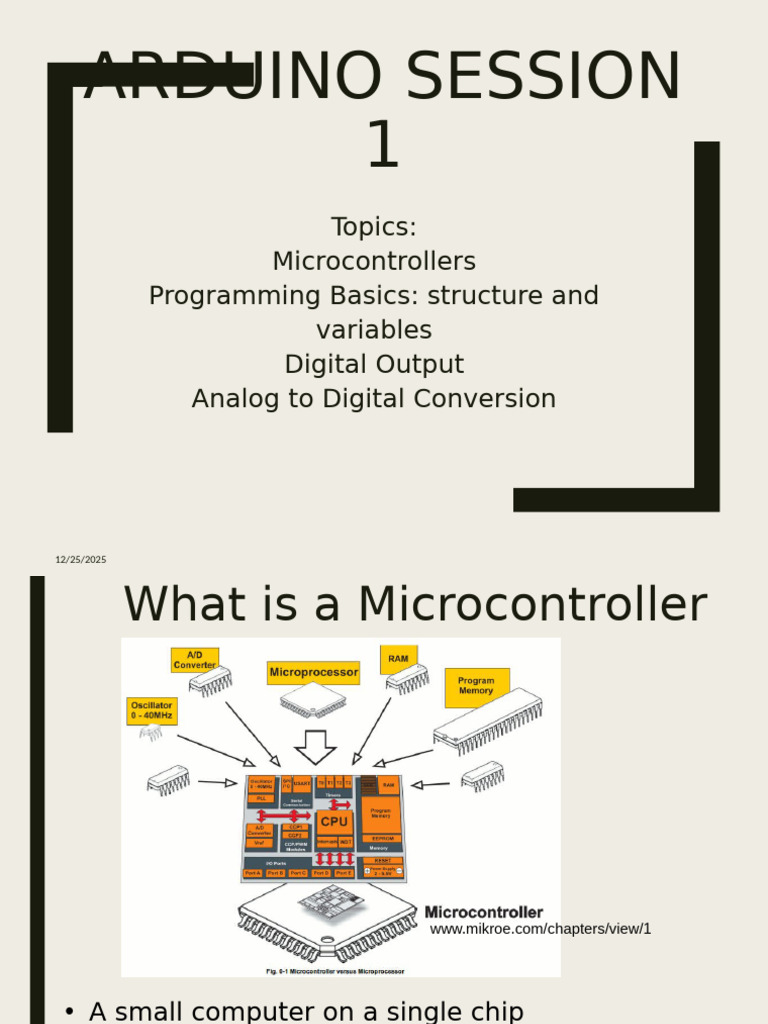 Arduino Microcontroller Basics Guide | PDF | Arduino | Analog To ...