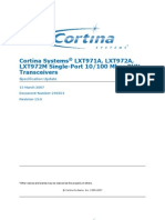 Cortina Systems LXT971A, LXT972A, LXT972M Single-Port 10/100 Mbps PHY Transceivers
