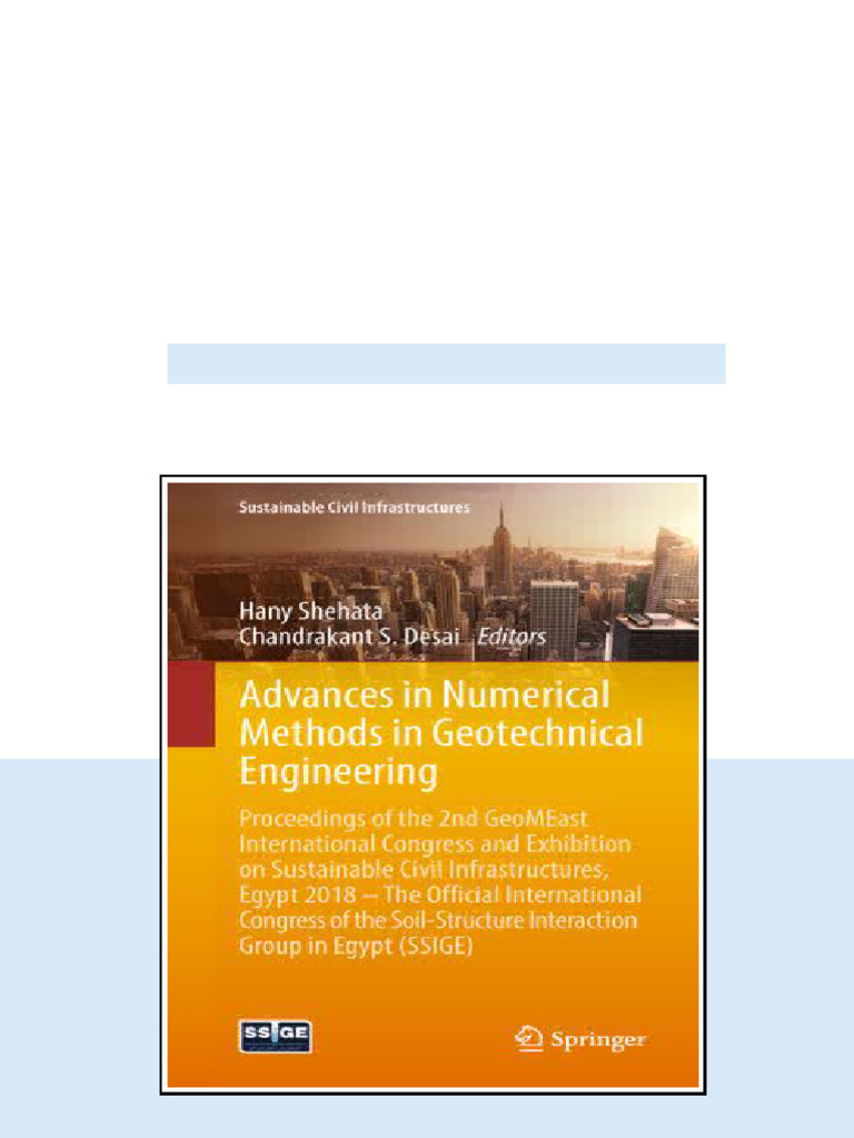 Advances In Numerical Methods In Geotechnical Engineering 1st Ed Hany ...