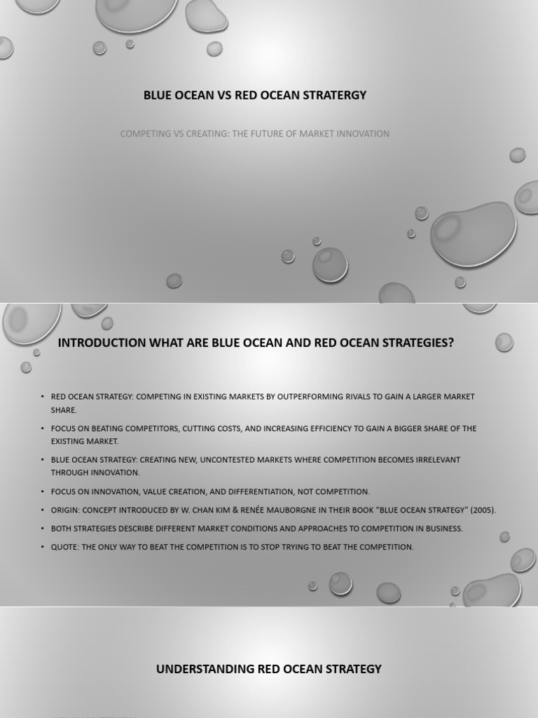 Blue Ocean vs Red Ocean Strategies Explained | PDF | Economies | Marketing