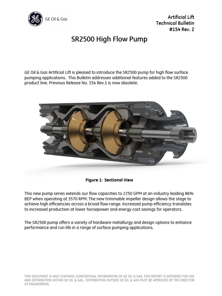 SR2500 High Flow Pump Overview | PDF | Pump | Steel
