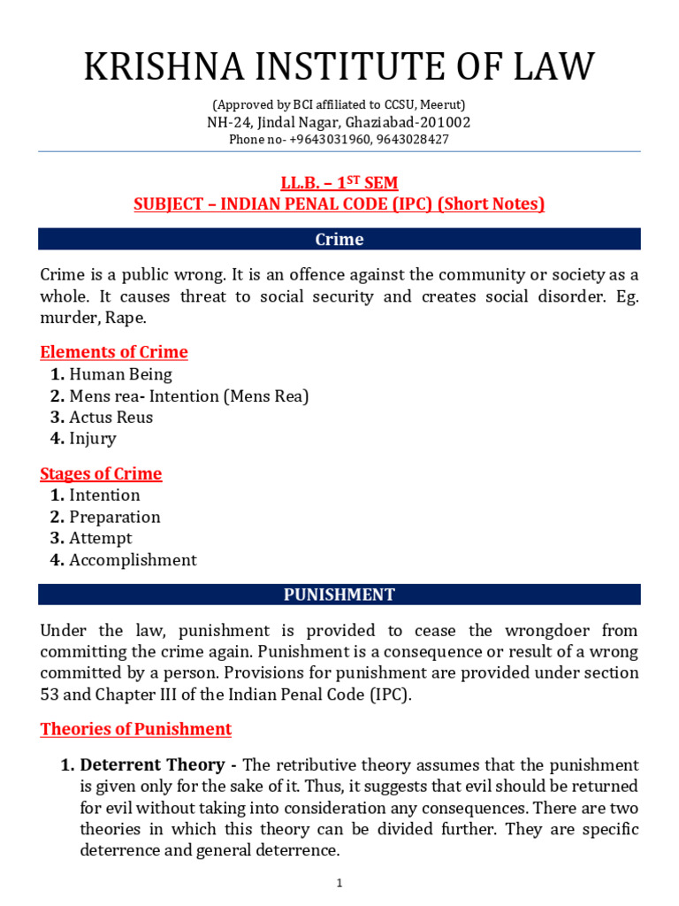 Indian Penal Code Overview and Key Concepts | PDF | Robbery | Aiding ...