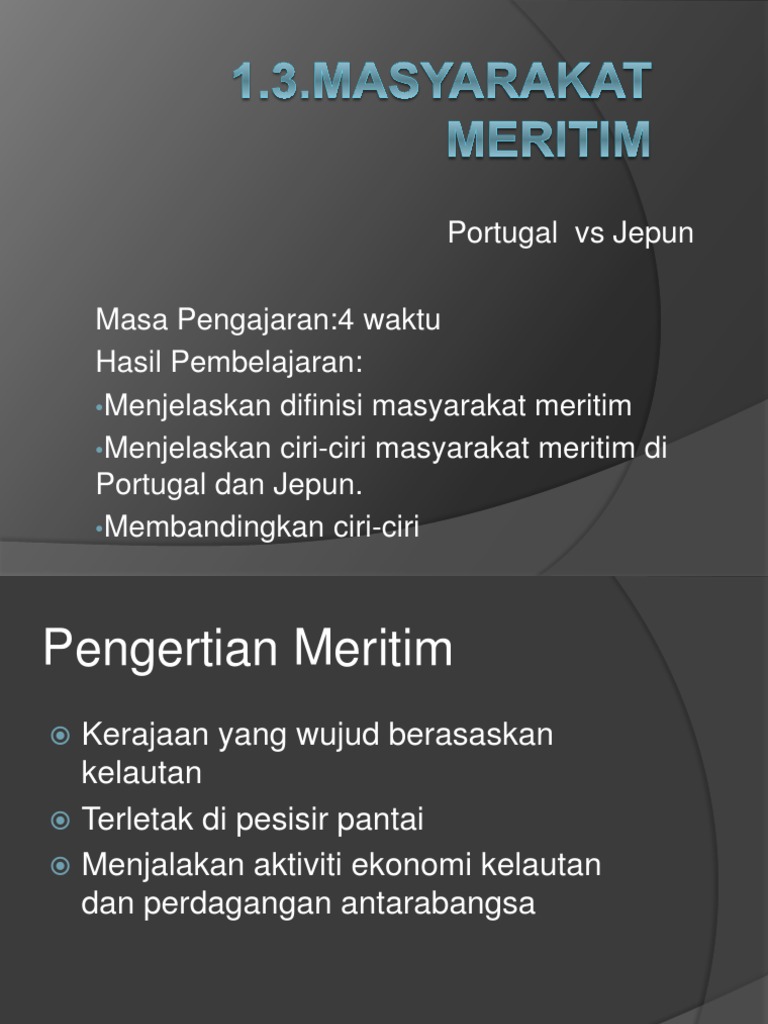 1 3 Masyarakat Meritim Portugal Dan Jepun Pdf