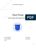 Heat Pump: Power Input, Heat Output and C.O.P